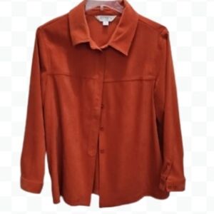 Annex Woman Rust Oversized Fall Shacket Plus Size 1X
